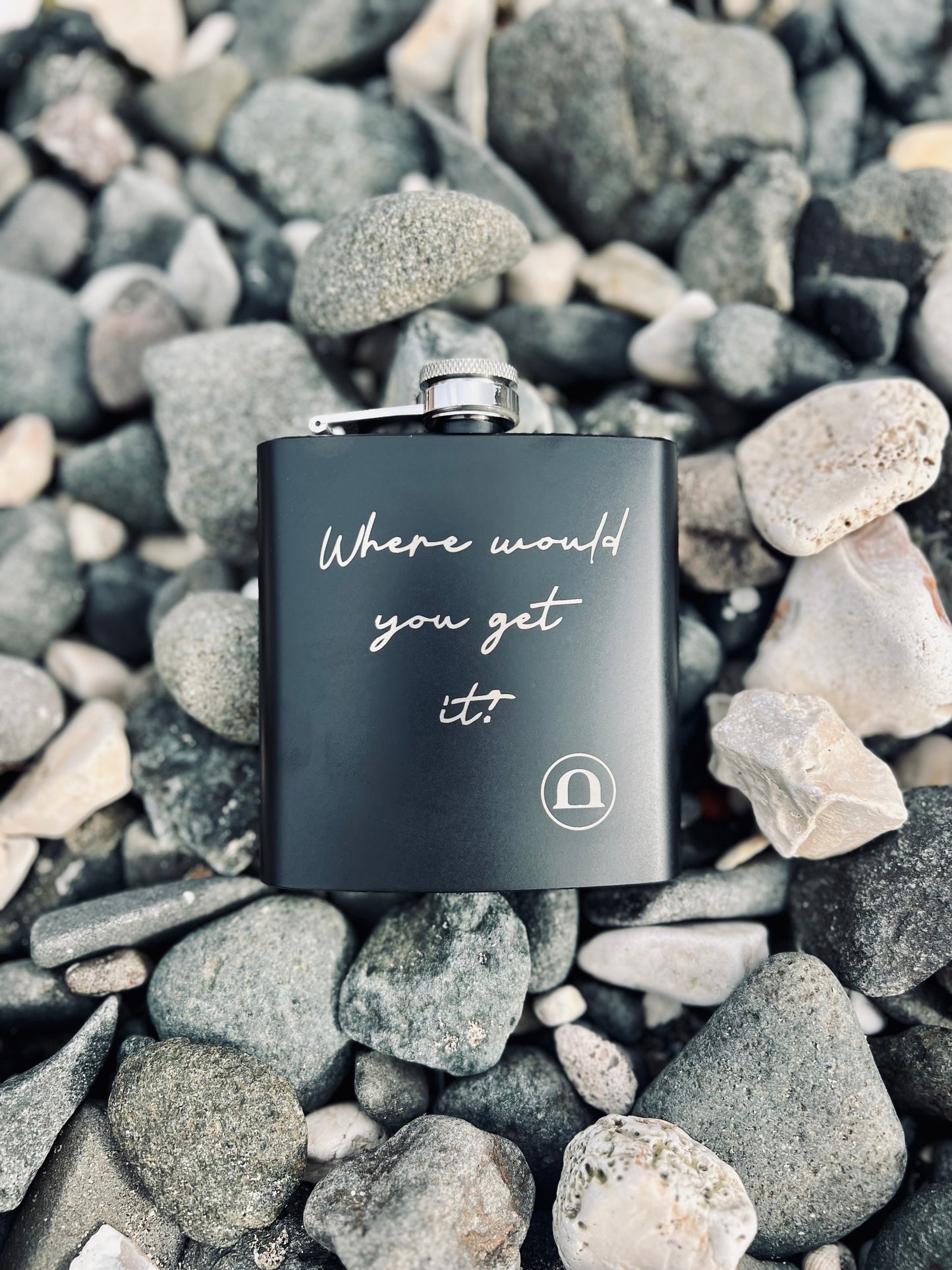 Black Arch Hip Flask